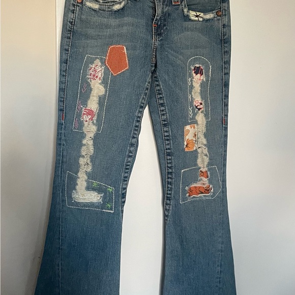 True Religion unique patchwork jeans - Picture 2 of 16